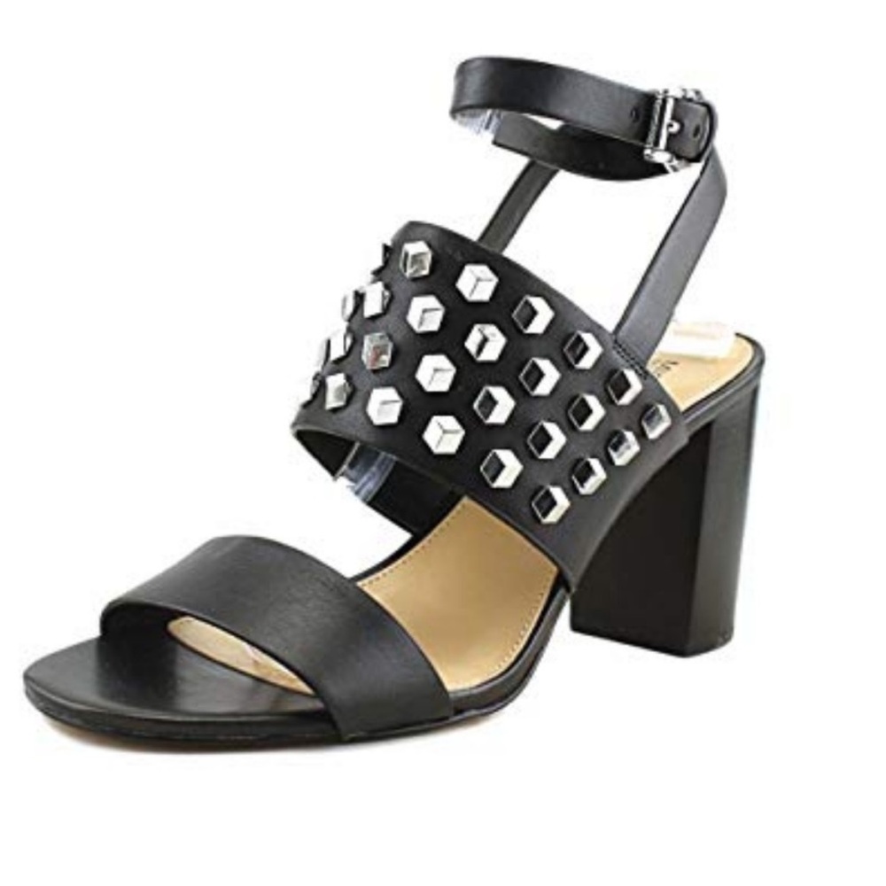 NWOT MK Valencia Ankle strap leather studs w/ block heels. Comfortable & Trendy